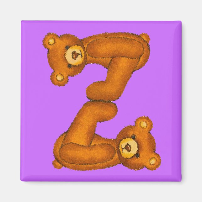 Teddy Bear Alphabet ~ Letter Z Magnet (Vorne)