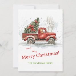 Teddy Bear Alter roter LKW Weihnachten