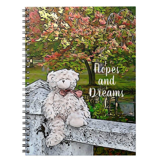 Teddy Bear am Teich Notizblock (Vorderseite)