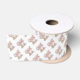 Teddy Bear and Polka Dot Happy Birthday  Satinband