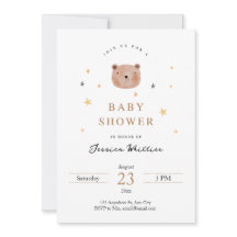 Teddy Bear and Stars Baby Dusche