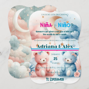 Teddy Bear and Stars Baby Dusche nach Maß