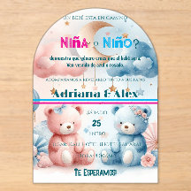 Teddy Bear and Stars Gender Reveal Custom