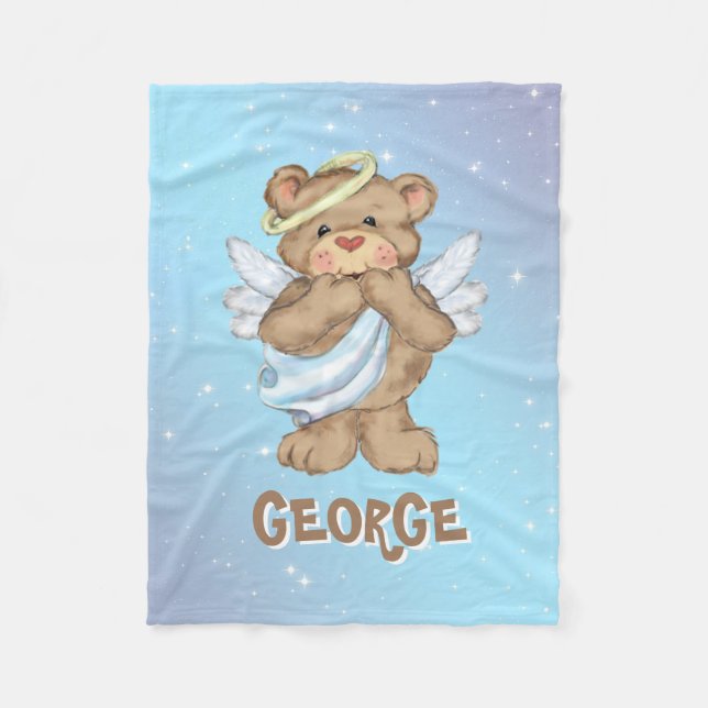 Teddy Bear Angel Fleecedecke (Vorderseite)