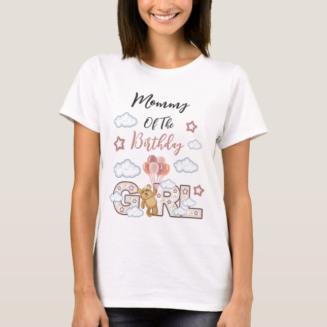 Teddy Bear anniversaire fille femme tshirts maman (Devant)