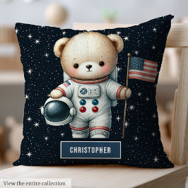 Teddy Bear Astronaut Baby Boy Kissen Kinderzimmer 
