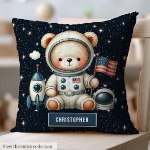 Teddy Bear Astronaut Coussin décoratif Baby Boy