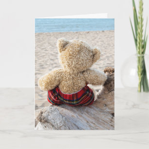 Teddy Bear auf Driftwood Karte