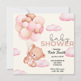 Teddy Bear Baby Babydusche Ankündigung