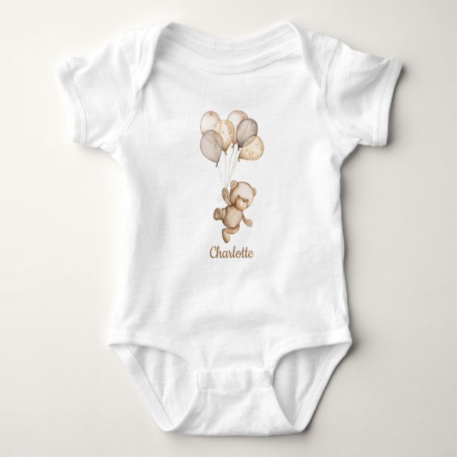 Teddy Bear Baby Bear Baby Bodysuit Baby Strampler (Vorderseite)