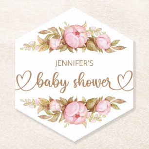 Teddy Bear Baby Bear Baby Shooter Floral Untersetzer