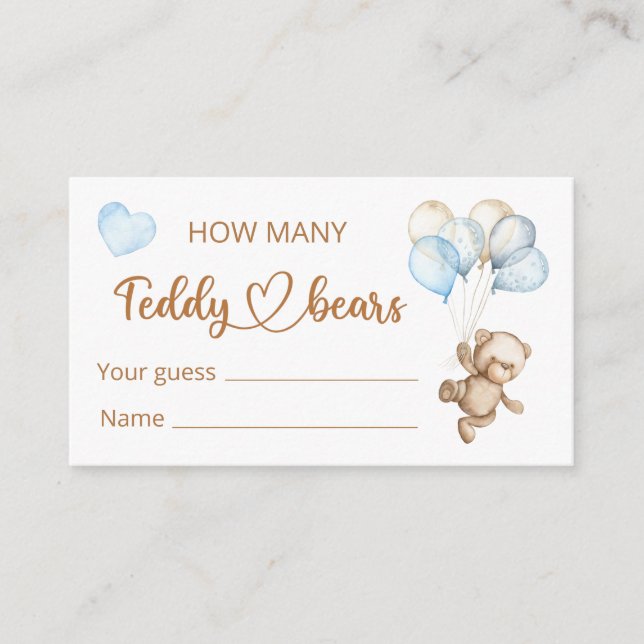 Teddy Bear Baby Bear Baby Shooting Card Begleitkarte (Vorderseite)