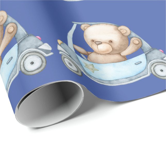 Teddy Bear Baby Bear Baby Shower Collectin Geschenkpapier (Rolleneckpunkt)