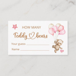 Teddy Bear Baby Bear Babydusche Begleitkarte