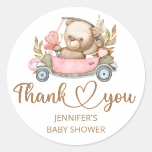 Teddy Bear Baby Bear Babydusche Runder Aufkleber