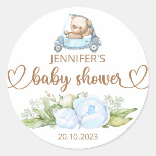 Teddy Bear Baby Bear Babydusche Runder Aufkleber
