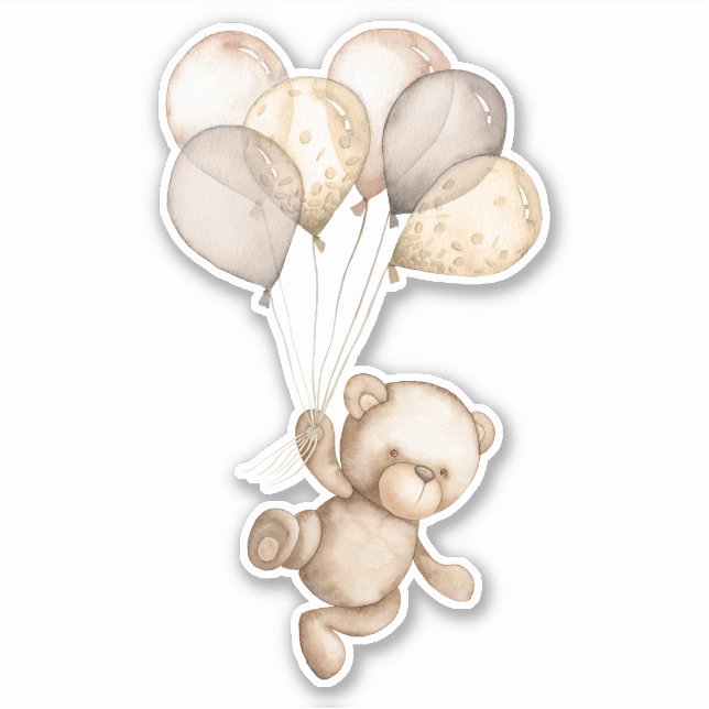 Teddy Bear Baby Bear Süße Tier Aufkleber (Vorderseite)
