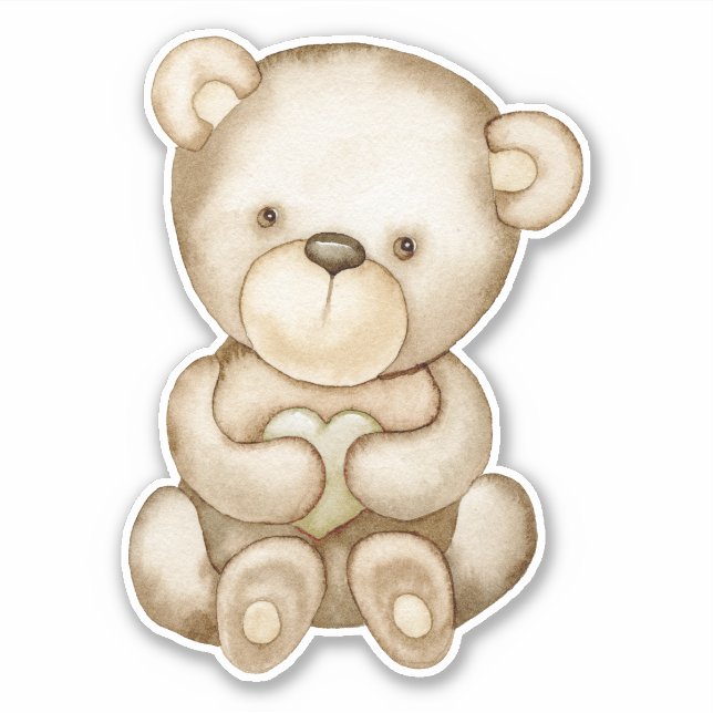 Teddy Bear Baby Bear Süße Tier Sticker (Vorderseite)