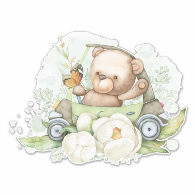 Teddy Bear Baby Bear Süße Tier Sticker (Vorderseite)