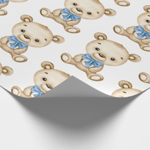 Teddy Bear Baby Boy Baby Shooter Geschenkpapier