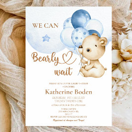 Teddy Bear Baby Boy Baby Shower Einladung