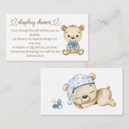 Teddy Bear Baby Boy Bear Baby Dusche Begleitkarte