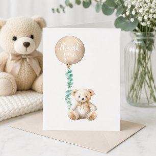 Teddy Bear Baby Dusche Danke Karte