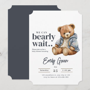 Teddy Bear Baby Dusche einladen, wir können frühze Einladung