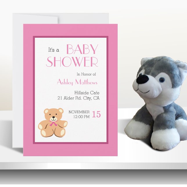 Teddy Bear Baby Dusche Einladung (Von Creator hochgeladen)