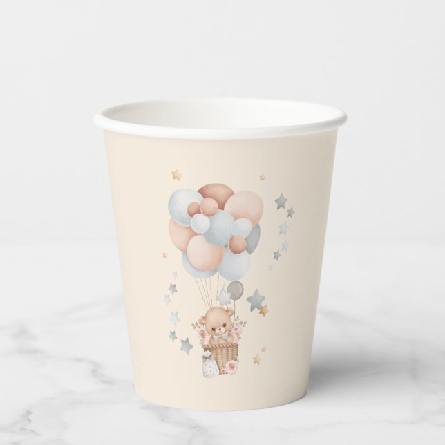 Teddy Bear Baby Dusche Pappbecher (Vorderseite)