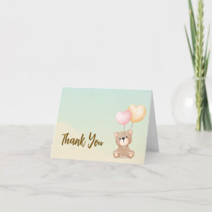 Teddy Bear Baby Dusche Vielen Dank Dankeskarte