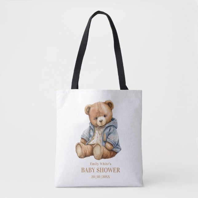 Teddy Bear Baby Dusche, wir können frühzeitig wart Tasche (Vorderseite)