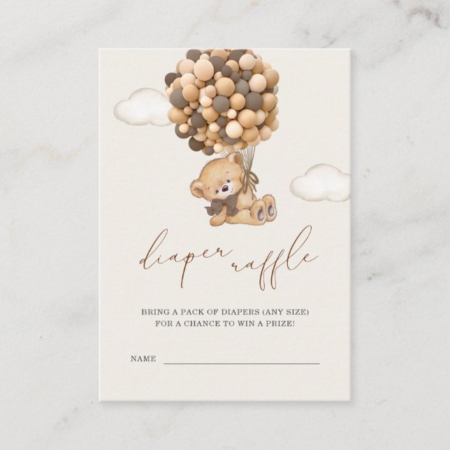 Teddy Bear Baby Duschkabine Windelwanne Verpackung Begleitkarte (Vorderseite)