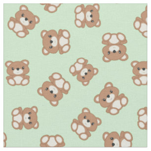 Teddy Bear Baby Kinderzimmer Kids Niedlich Green Stoff
