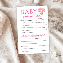 Teddy Bear Baby Predictions Game Flyer