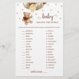 Teddy Bear Baby Rund um das World Game