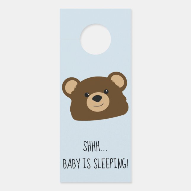 Teddy Bear Baby schläft Door Hanger Türanhänger (Vorderseite)