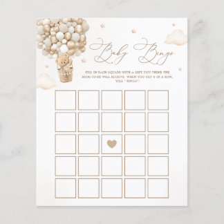 Teddy Bear Baby Shooter Bingo Game