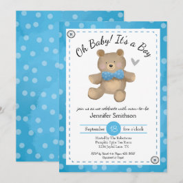 Teddy Bear Baby Shooter Oh Baby Einladung