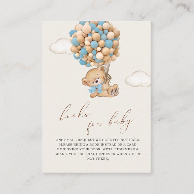 Teddy Bear Baby Showcard Buchungsanfrage Begleitkarte (Vorderseite)