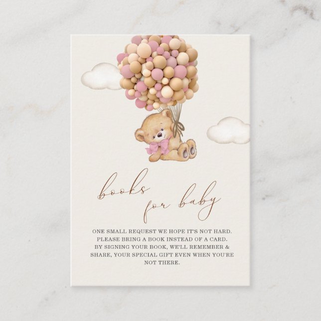 Teddy Bear Baby Showcard Buchungsanfrage Begleitkarte (Vorderseite)