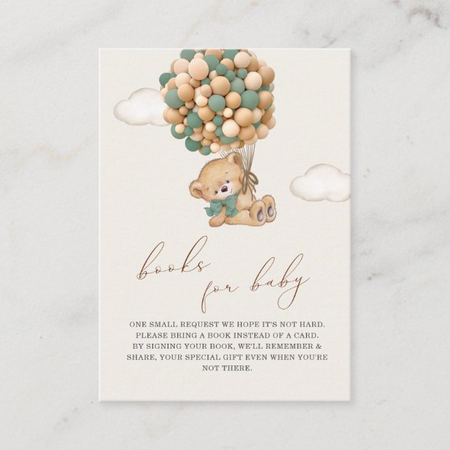 Teddy Bear Baby Showcard Buchungsanfrage Begleitkarte (Vorderseite)