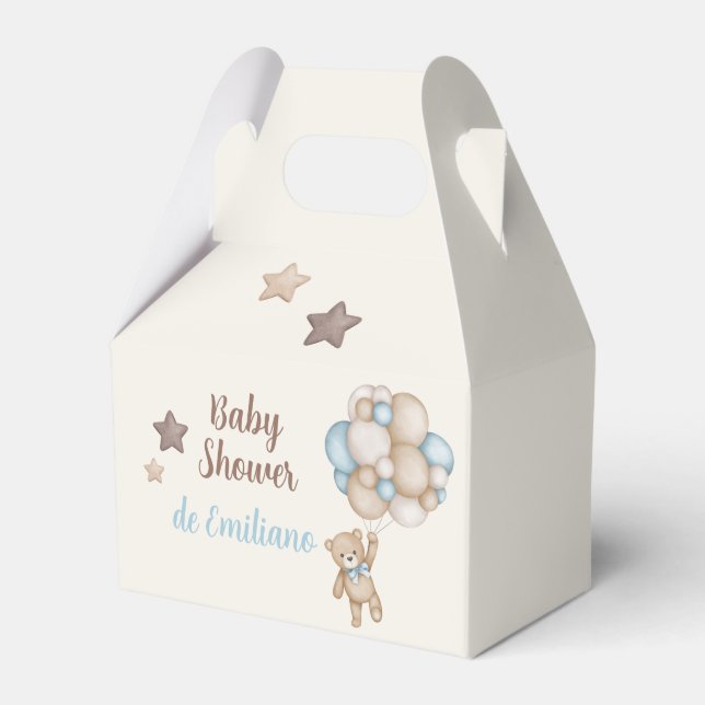 Teddy Bear Baby Shower Boy Geschenkschachtel (Vorderseite)
