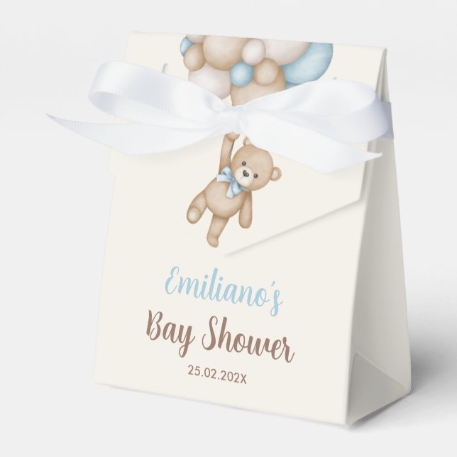 Teddy Bear Baby Shower Boy Geschenkschachtel (Vorderseite)