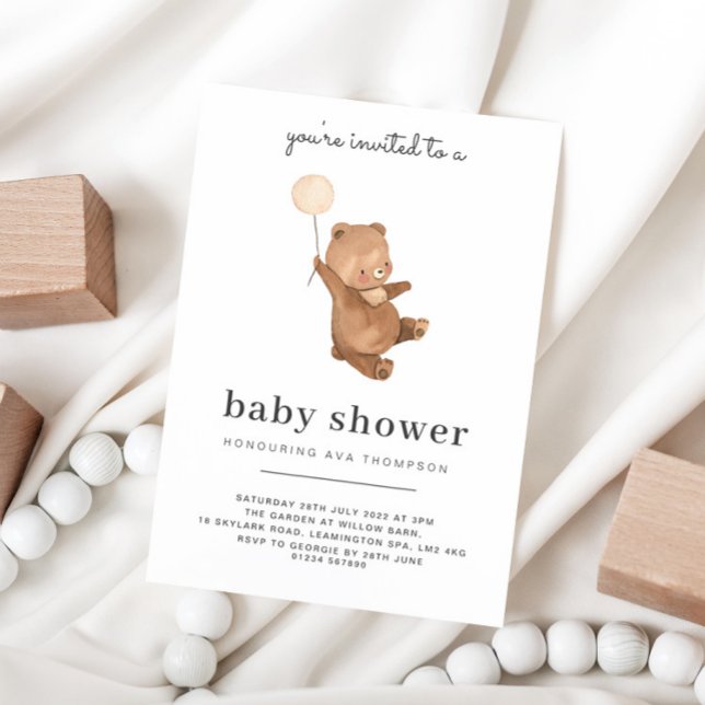 Teddy Bear Baby Shower Einladung (Von Creator hochgeladen)