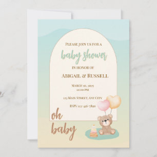 Teddy Bear Baby Shower Einladung