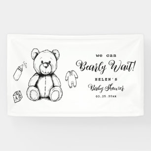 Teddy Bear Baby Shower Einladung, Geschlecht neutr Banner