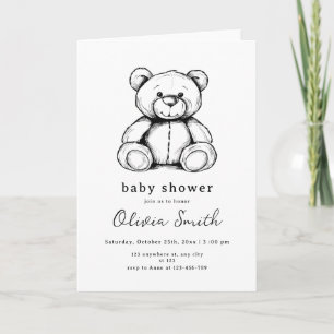 Teddy Bear Baby Shower Einladung, Geschlecht neutr Einladung