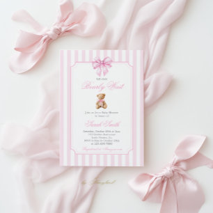 Teddy Bear Baby Shower Girl Einladung