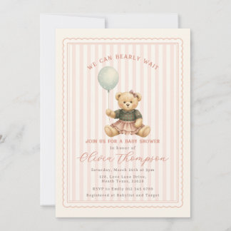 Teddy Bear Baby Shower Invitation